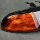 Lampy przednie Civic 5gen 92-95 Black Clear Amber jednoczęściowe HL-HD111923BA
