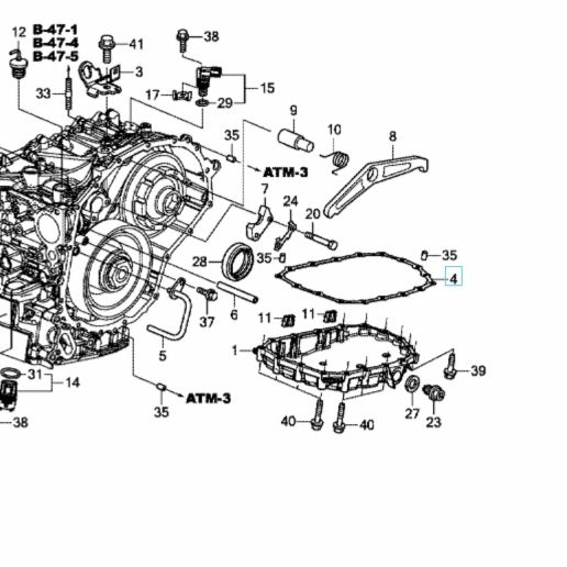 21814-5T0-000, 218145T0000 OEM uszczelka miski oleju skrzyni CVT HR-V 2gen 15-21