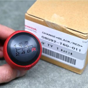 08U92-T60-011, 08U92T60011, 08U92-T60-010, 08U92T60010, 08U92-T60-110, 08U92T60110 OEM gałka zmiany biegów Civic 11gen 23-25 TypeR FL5 skóra, czerwona