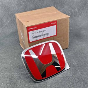 75700-TV8-E01, 75700TV8E01 OEM czerwony emblemat "H" przód Civic 9gen TypeR FK2