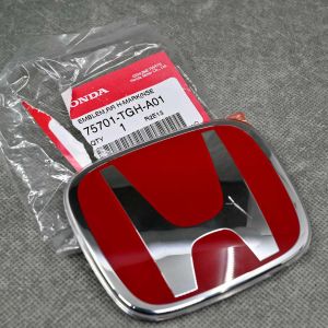 OEM emblemat H czerwony PRZÓD Civic 10gen 20-22 TypeR FK8 Polift - USZKODZONY