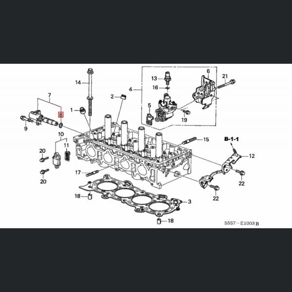 OEM oring zaworu VTC K20, K20A2, K20Z, K20Z4, K24A3, K24Z3