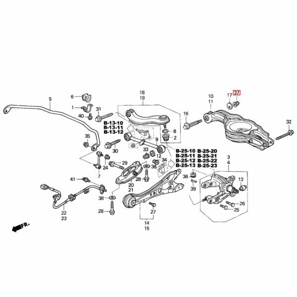 OEM nakrętka śruby zbieżności Accord 7gen 03-08 tourer Jarusnet