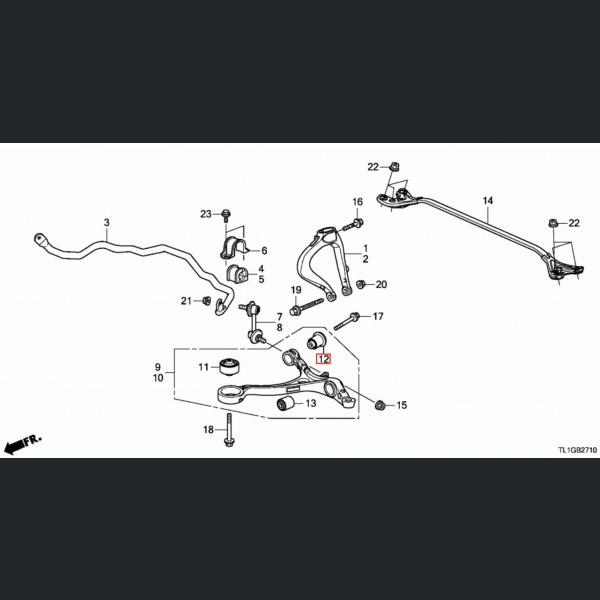 OEM tuleja wahacza przedniego Honda Accord 8gen 08-15 Jarusnet